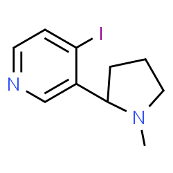 ChemSpider 2D Image | 4-Iodo-3-(1-methyl-2-pyrrolidinyl)pyridine | C10H13IN2