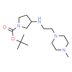 ChemSpider 2D Image | 1-BOC-3-[(4-METHYL-PIPERAZIN-1-YLETHYL)-AMINO]-PYRROLIDINE | C16H32N4O2