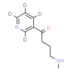 ChemSpider 2D Image | 4-(Methylamino)-1-[(~2~H_4_)-3-pyridinyl]-1-butanone | C10H10D4N2O
