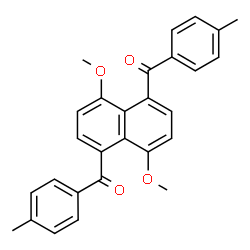 ChemSpider 2D Image | (4,8-Dimethoxy-1,5-naphthalenediyl)bis[(4-methylphenyl)methanone] | C28H24O4