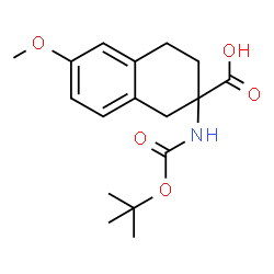 ChemSpider 2D Image | 2-[[(1,1-Dimethylethoxy)carbonyl]amino]-1,2,3,4-tetrahydro-6-methoxy-2-naphthalenecarboxylic acid | C17H23NO5