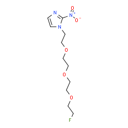 ChemSpider 2D Image | 1-(2-{2-[2-(2-Fluoroethoxy)ethoxy]ethoxy}ethyl)-2-nitro-1H-imidazole | C11H18FN3O5