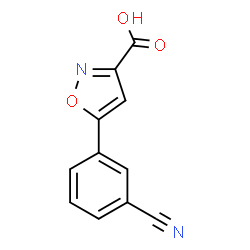 ChemSpider 2D Image | 5-(3-CYANOPHENYL)ISOXAZOLE-3-CARBOXYLIC ACID | C11H6N2O3