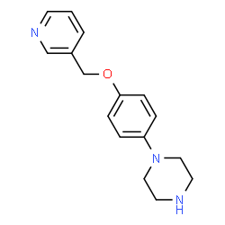 ChemSpider 2D Image | 1-[4-(3-Pyridinylmethoxy)phenyl]piperazine | C16H19N3O