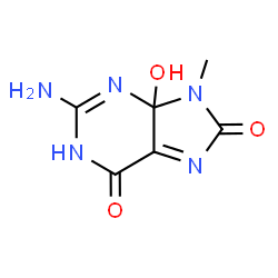 ChemSpider 2D Image | 2-Amino-4-hydroxy-9-methyl-4,9-dihydro-1H-purine-6,8-dione | C6H7N5O3