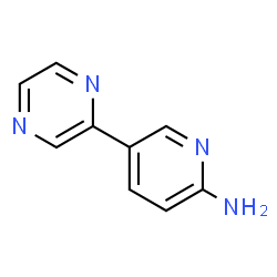 ChemSpider 2D Image | 5-(pyrazin-2-yl)pyridin-2-amine | C9H8N4