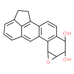 ChemSpider 2D Image | 1a,2,3,6,7,11c-Hexahydrocyclopenta[7,8]tetrapheno[1,2-b]oxirene-2,3-diol | C20H16O3