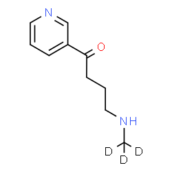 ChemSpider 2D Image | 4-[(~2~H_3_)Methylamino]-1-(3-pyridinyl)-1-butanone | C10H11D3N2O