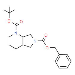 ChemSpider 2D Image | 6-benzyl 1-tert-butyl octahydro-1H-pyrrolo[3,4-b]pyridine-1,6-dicarboxylate | C20H28N2O4