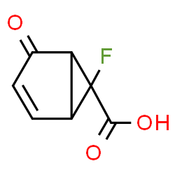 ChemSpider 2D Image | 6-Fluoro-4-oxobicyclo[3.1.0]hex-2-ene-6-carboxylic acid | C7H5FO3