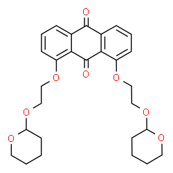 ChemSpider 2D Image | 1,8-Bis[2-(tetrahydro-2H-pyran-2-yloxy)ethoxy]-9,10-anthraquinone | C28H32O8