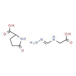 ChemSpider 2D Image | (E)-N-(Hydrazinomethylene)glycine - 5-oxoproline (1:1) | C8H14N4O5