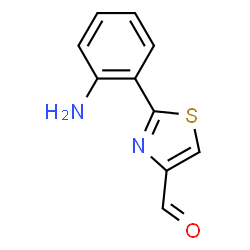ChemSpider 2D Image | 2-(2-aminophenyl)thiazole-4-carbaldehyde | C10H8N2OS