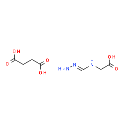 ChemSpider 2D Image | (E)-N-(Hydrazinomethylene)glycine - succinic acid (1:1) | C7H13N3O6