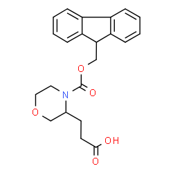 ChemSpider 2D Image | 4-FMOC-3-(2-CARBOXY-ETHYL)-MORPHOLINE | C22H23NO5
