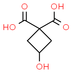 ChemSpider 2D Image | 3-Hydroxy-1,1-cyclobutanedicarboxylic acid | C6H8O5