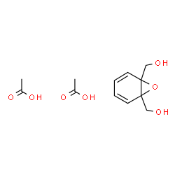 ChemSpider 2D Image | 7-Oxabicyclo[4.1.0]hepta-2,4-diene-1,6-diyldimethanol - acetic acid (1:2) | C12H18O7