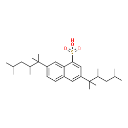 ChemSpider 2D Image | 3,7-Bis(2,3,5-trimethyl-2-hexanyl)-1-naphthalenesulfonic acid | C28H44O3S