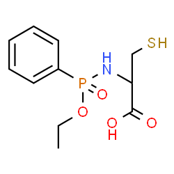 ChemSpider 2D Image | N-[Ethoxy(phenyl)phosphoryl]cysteine | C11H16NO4PS