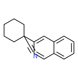 ChemSpider 2D Image | 1-(2-Naphthyl)cyclohexanecarbonitrile | C17H17N