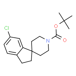 ChemSpider 2D Image | tert-Butyl 6-chloro-2,3-dihydrospiro[indene-1,4'-piperidine]-1'-carboxylate | C18H24ClNO2