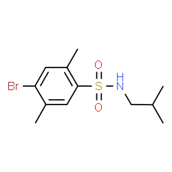 ChemSpider 2D Image | 4-Bromo-N-isobutyl-2,5-dimethylbenzenesulfonamide | C12H18BrNO2S