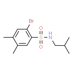 ChemSpider 2D Image | 2-Bromo-N-isobutyl-4,5-dimethylbenzenesulfonamide | C12H18BrNO2S
