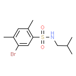 ChemSpider 2D Image | 5-Bromo-N-isobutyl-2,4-dimethylbenzenesulfonamide | C12H18BrNO2S