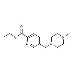 ChemSpider 2D Image | Ethyl 5-[(4-methyl-1-piperazinyl)methyl]-2-pyridinecarboxylate | C14H21N3O2