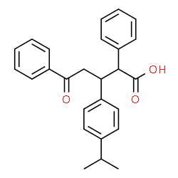 ChemSpider 2D Image | 3-(4-Isopropylphenyl)-5-oxo-2,5-diphenylpentanoic acid | C26H26O3