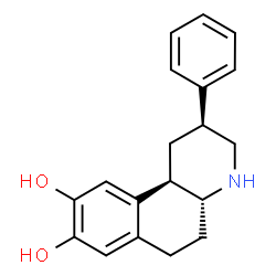 ChemSpider 2D Image | (2S,4aR,10bR)-2-Phenyl-1,2,3,4,4a,5,6,10b-octahydrobenzo[f]quinoline-8,9-diol | C19H21NO2