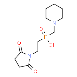 ChemSpider 2D Image | [2-(2,5-Dioxo-1-pyrrolidinyl)ethyl](1-piperidinylmethyl)phosphinic acid | C12H21N2O4P
