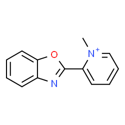 ChemSpider 2D Image | 2-(1,3-Benzoxazol-2-yl)-1-methylpyridinium | C13H11N2O
