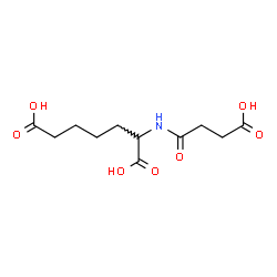 ChemSpider 2D Image | 2-[(3-Carboxypropanoyl)amino]heptanedioic acid | C11H17NO7