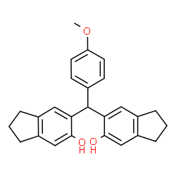 ChemSpider 2D Image | 6,6'-[(4-Methoxyphenyl)methylene]di(5-indanol) | C26H26O3