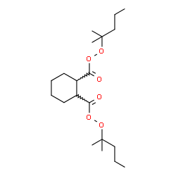 ChemSpider 2D Image | Bis(2-methyl-2-pentanyl) 1,2-cyclohexanedicarboperoxoate | C20H36O6