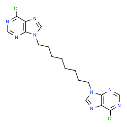 ChemSpider 2D Image | 1,8-Bis(6-chloro-9H-purin-9-yl)octane | C18H20Cl2N8