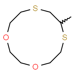 ChemSpider 2D Image | 8-Methyl-1,4-dioxa-7,10-dithiacyclododecane | C9H18O2S2
