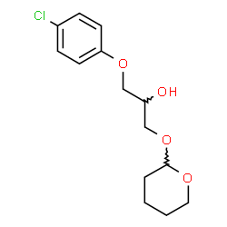 ChemSpider 2D Image | 1-(4-Chlorophenoxy)-3-(tetrahydro-2H-pyran-2-yloxy)-2-propanol | C14H19ClO4