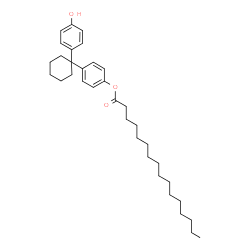 ChemSpider 2D Image | 4-[1-(4-Hydroxyphenyl)cyclohexyl]phenyl palmitate | C34H50O3