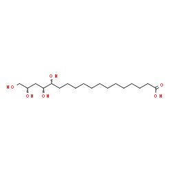 ChemSpider 2D Image | 14,15,17,18-Tetrahydroxyoctadecanoic acid | C18H36O6