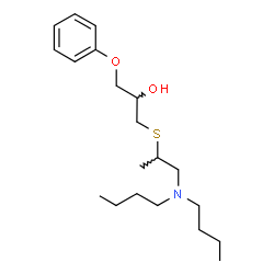 ChemSpider 2D Image | 1-{[1-(Dibutylamino)-2-propanyl]sulfanyl}-3-phenoxy-2-propanol | C20H35NO2S