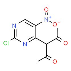 ChemSpider 2D Image | 3-(2-Chloro-5-nitro-4-pyrimidinyl)-2,4-pentanedione | C9H8ClN3O4
