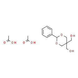 ChemSpider 2D Image | (2-Phenyl-1,3-dioxane-5,5-diyl)dimethanol - acetic acid (1:2) | C16H24O8