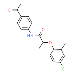 ChemSpider 2D Image | N-(4-Acetylphenyl)-2-(4-chloro-2-methylphenoxy)propanamide | C18H18ClNO3