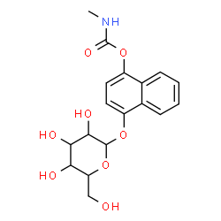ChemSpider 2D Image | 4-(Hexopyranosyloxy)-1-naphthyl methylcarbamate | C18H21NO8