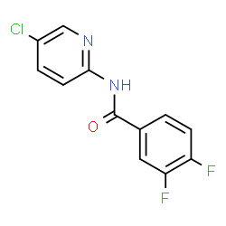 ChemSpider 2D Image | N-(5-Chloro-2-pyridinyl)-3,4-difluorobenzamide | C12H7ClF2N2O