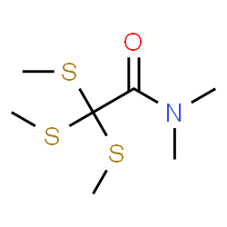 ChemSpider 2D Image | N,N-Dimethyl-2,2,2-tris(methylsulfanyl)acetamide | C7H15NOS3