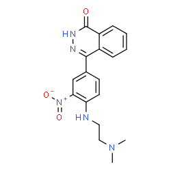 ChemSpider 2D Image | 4-(4-{[2-(Dimethylamino)ethyl]amino}-3-nitrophenyl)-1(2H)-phthalazinone | C18H19N5O3