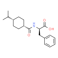 ChemSpider 2D Image | N-[(cis-4-Isopropylcyclohexyl)carbonyl]-D-phenylalanine | C19H27NO3